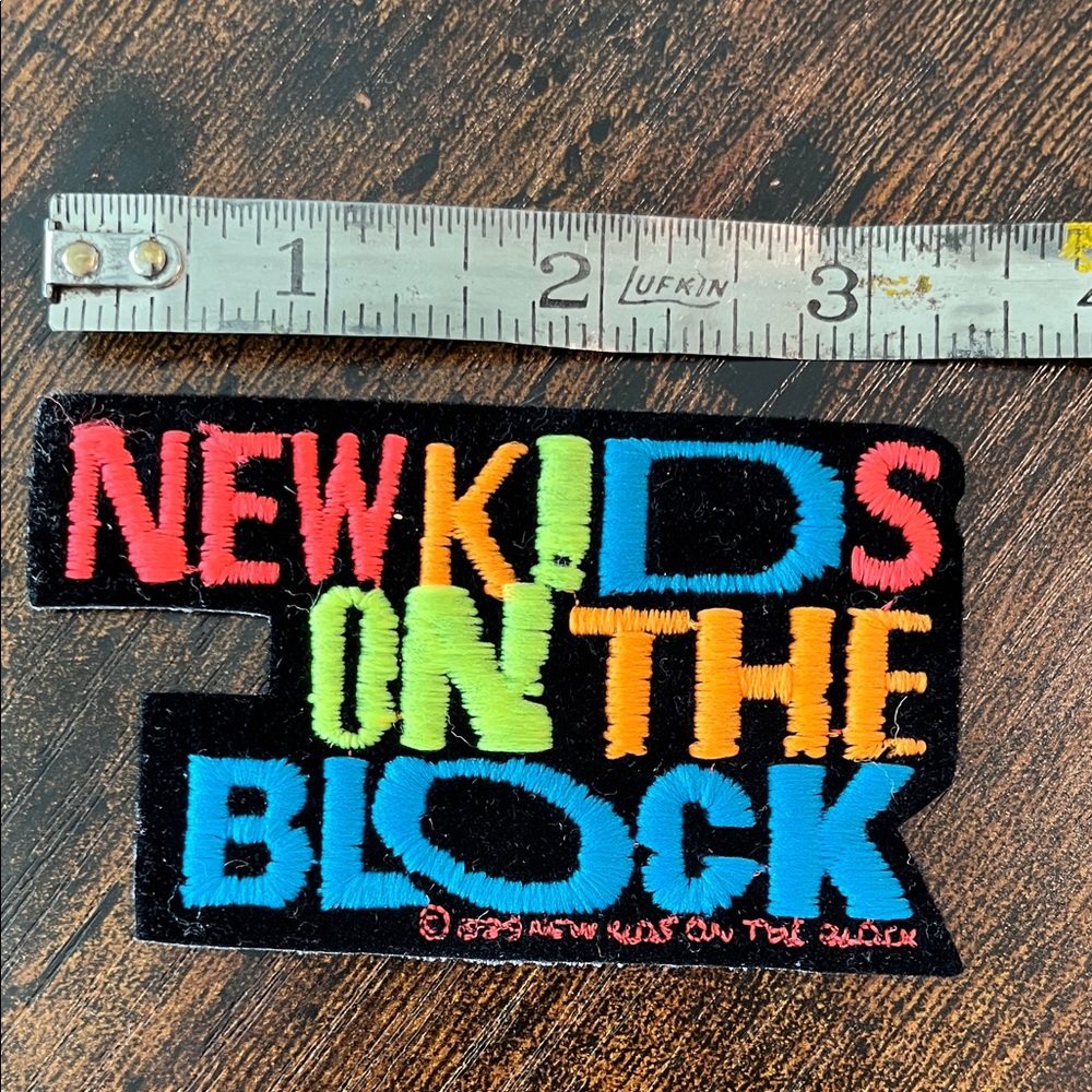 1989 NEW KIDS ON THE BLOCK Embroidered Patch - Neon Multi